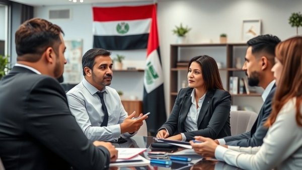 Discussion on Egypt export policies logistics in a modern office setting.