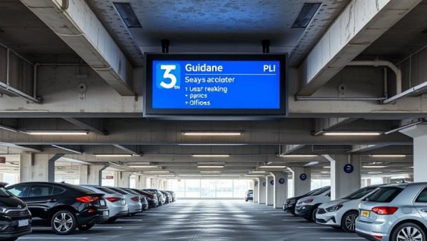 Phoenix Sky Harbor Parking Guidance System in parking garage.