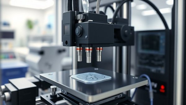 Advanced 3D bioprinter in healthcare lab, Africa focus.