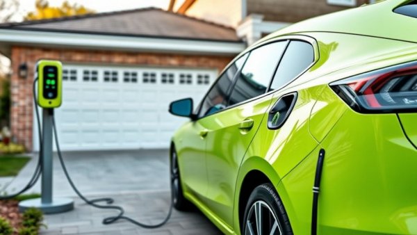 Electric car charging in driveway, South Africa setting.