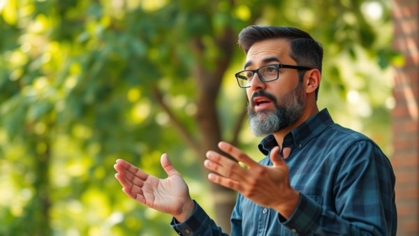 Engaging speaker discussing educational reforms to raise a new generation of readers.