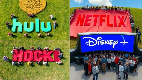 AI-powered creativity with streaming service logo transformations.