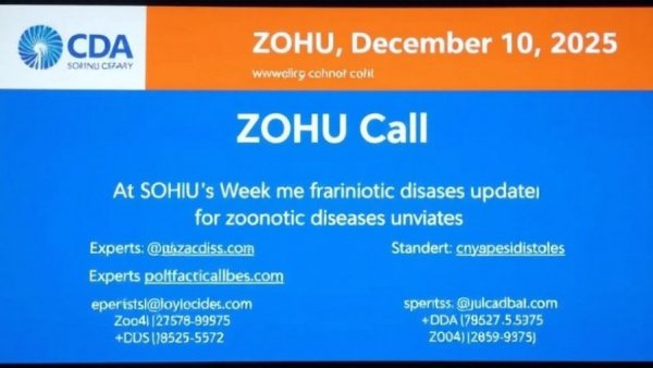 CDC ZOHU Call December 10, 2025 slide with zoonotic updates.