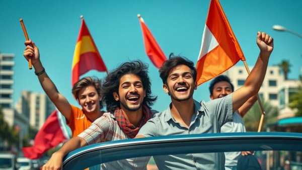 Khartoum young people celebrate basic services resumption.