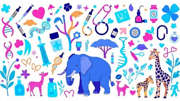 Artistic African health sovereignty illustration with medical icons.