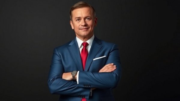 Confident man in a blue suit, related to Aviation Cargo Management.