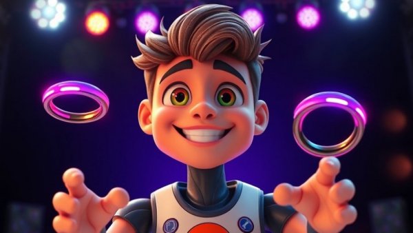 3D animated character with control rig rings, Layered Control Rigs UE5