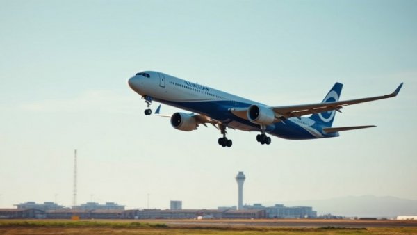 Airplane taking off at Bradley Airport to Houston, clear sky.
