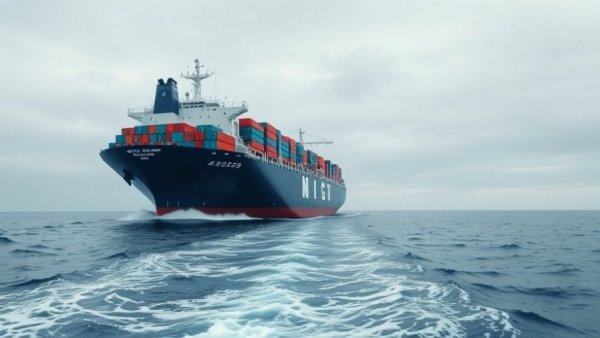 Maersk MECL service return to Suez with giant cargo ship at sea.