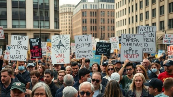 Protest against Trump's Threat to Annex Greenland with defiant crowd.