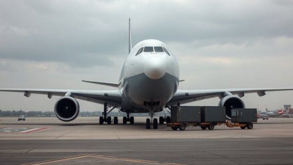 Cathay Cargo airplane on tarmac with containers, 2025.