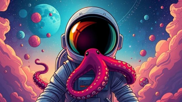 Understanding aphantasia through astronaut illustration with varying color.