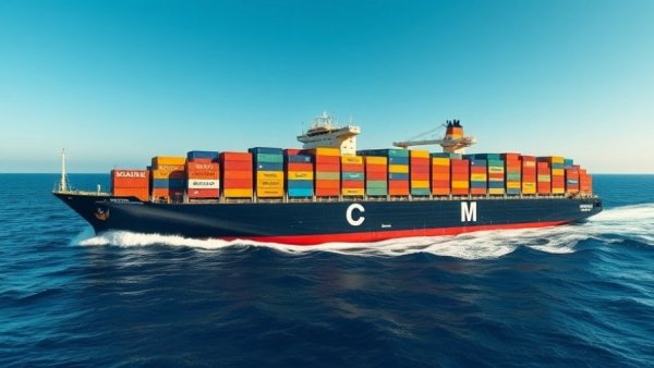 Container ship on sea symbolizing Asia-Europe shipping route disruptions.