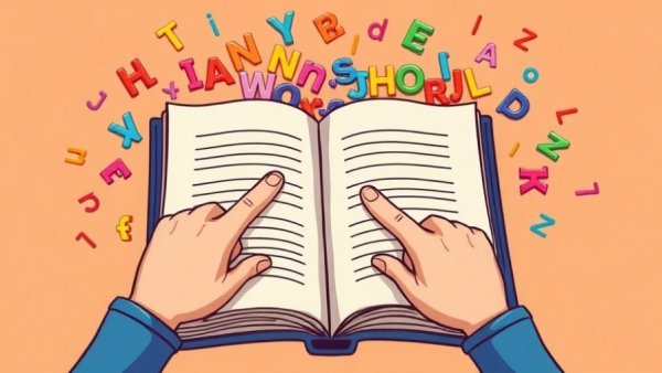 Jumbled letters in book illustrating literacy intervention for older students.