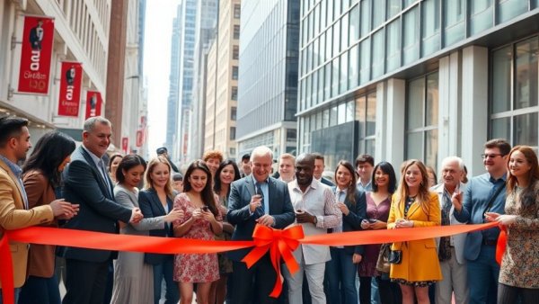 Nigeria delegation ribbon-cutting ceremony at Davos pavilion.