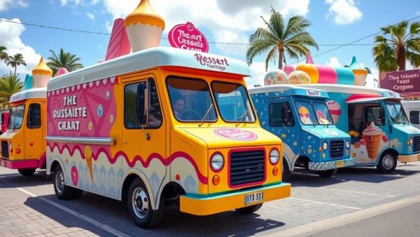 AI-powered creativity and cinematic transformations with vibrant themed dessert trucks.