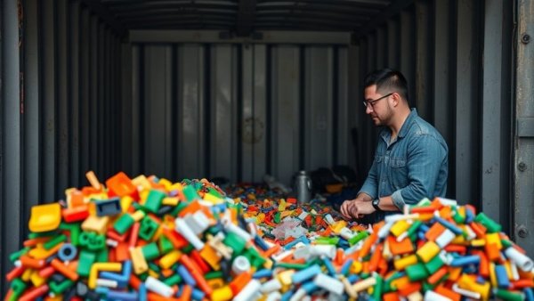 Innovative Africa plastic crisis solution in a workshop with recycled plastic.