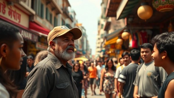 Onitsha Market Closure announcement with public speaker in street setting.