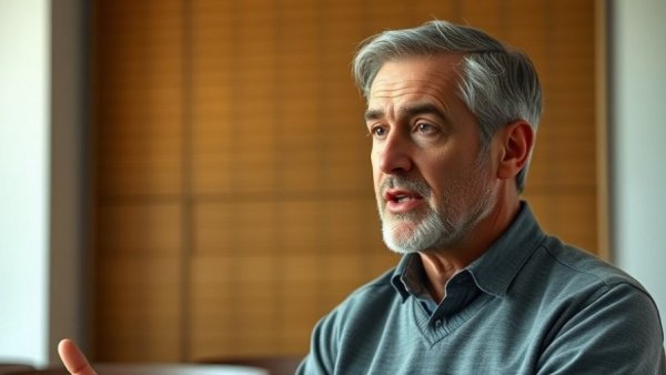 Mature man discussing the search for life beyond Earth in an interview.