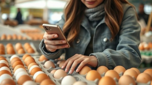Close-up market transaction depicting declining consumer confidence.