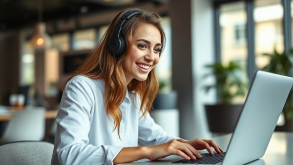 AI-powered disaster rescue assistant concept with young woman coding.