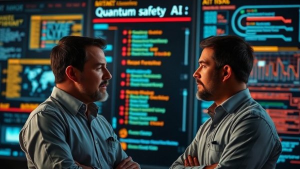 Discussing AI quantum safety in a digital tech setting.