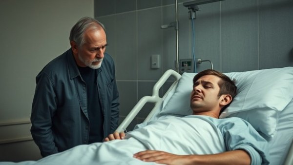 Impact of ICE immigration policies on families, emotional hospital scene.