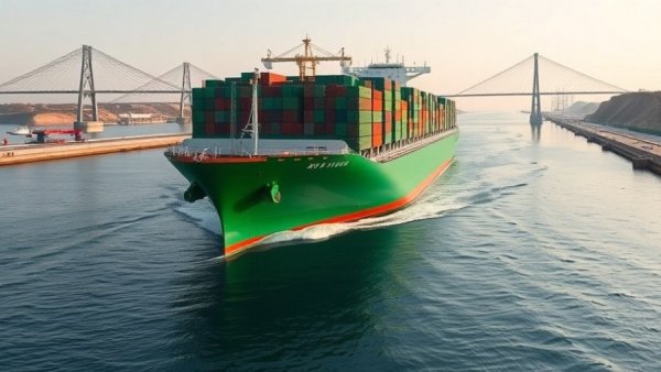 CMA CGM SEINE transits Suez Canal under bridges