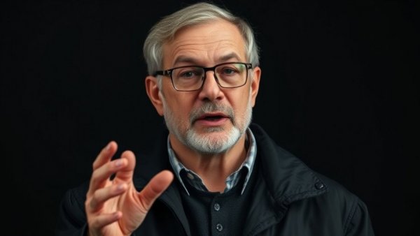 Middle-aged man discussing aphantasia and hyperphantasia, speaking intently.
