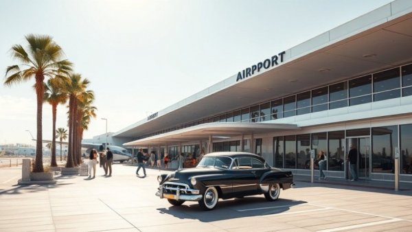 Exterior of Tetouan Airport under sunny sky, depicting temporary closure.