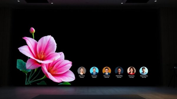 AI Studio for Interactive Art presentation with pixel flower and participants.