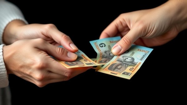 Exchanging South African rand highlighting debt collection.