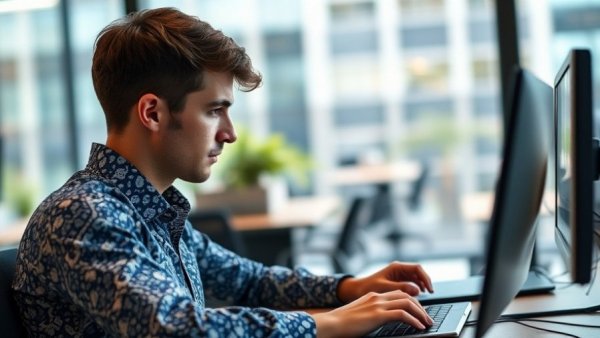 AI Africa film makers and developers: person working in modern office