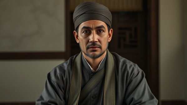 Traditional attire man solemnly seated, related to Saif al-Islam Gaddafi's death.