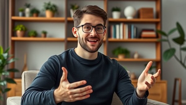 Young man discussing SMART goals framework, goal setting tips.