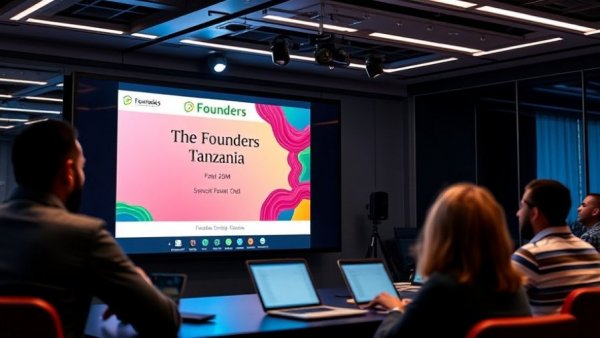 Founders Tanzania 2026 AGM virtual meeting slide and participants.