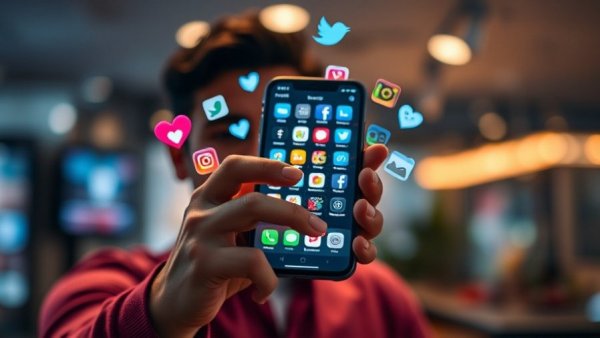 Focused individual with smartphone displaying app usage for micro-habits to improve focus.