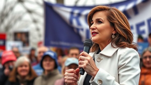 Japan election speaker addresses crowd with conservative vision.