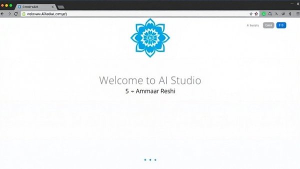 Modern AI Studio interface screenshot with welcome message for user.