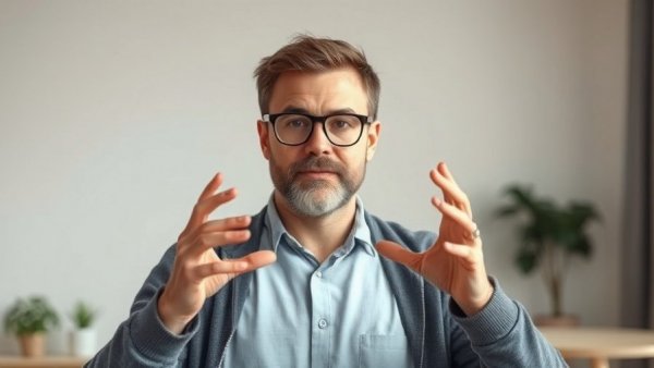 Man discussing productivity in dating, casual setting.