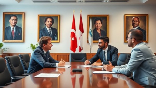 Afreximbank executives discuss Pan-African Gold Bank in office.