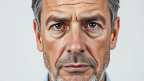 Somber man reflecting on Rohingya refugee crisis.