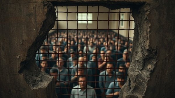 Tension at Afghanistan-Pakistan border with a rusted grid in focus.