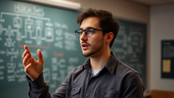 Spec-Driven Development and AI presentation with speaker and flowchart.