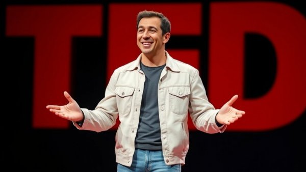 Impact of Hip-Hop on Culture and Society: TED Talk speaker on stage.