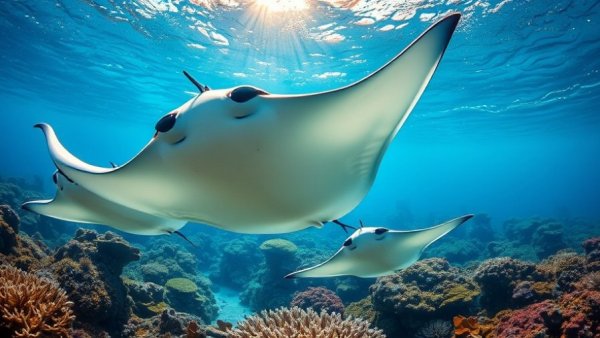 Google’s AI Creative Studio for Kids inspires manta ray ocean art.