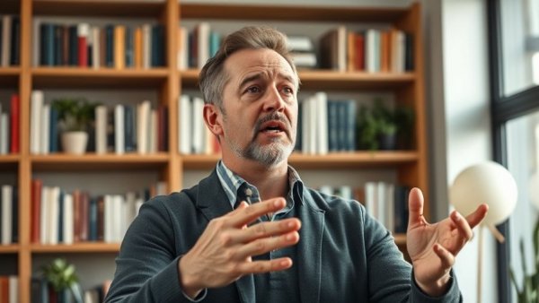 Speaker discusses NotebookLM vs Gemini in home library