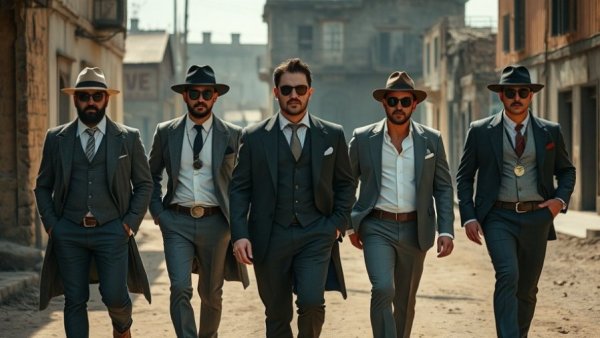 Dynamic group of MetaHumans for Game Design in vintage attire.