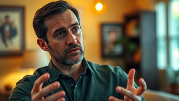 Concerned man asking 'Is it fascism?' with a worried expression.