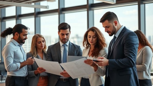 Professionals discussing Texas background checks employment in an office.